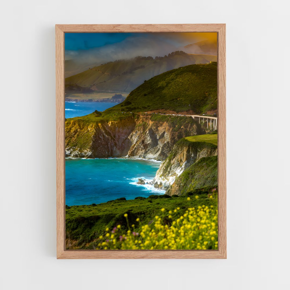 ap-big sur cliffs-10 cadre Bois clair