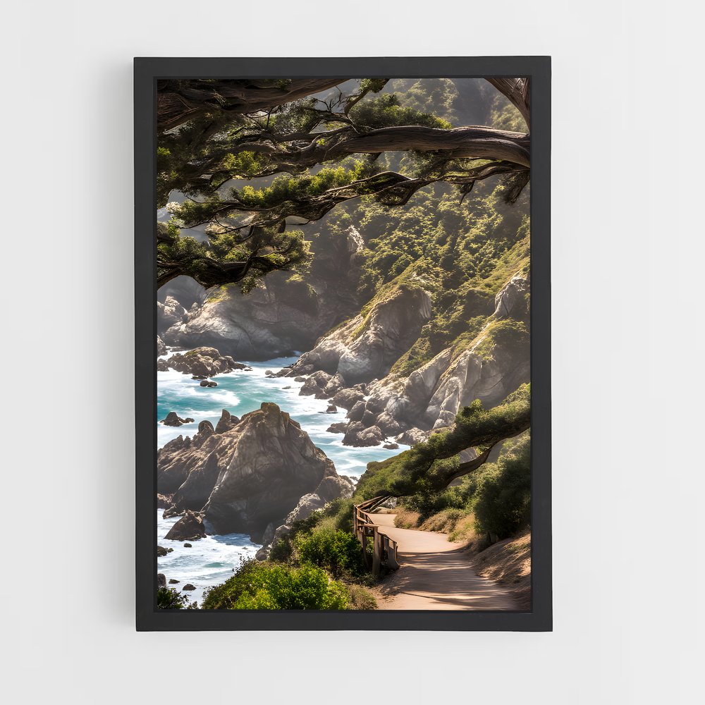 ap-big sur cliffs-2 cadre Noir