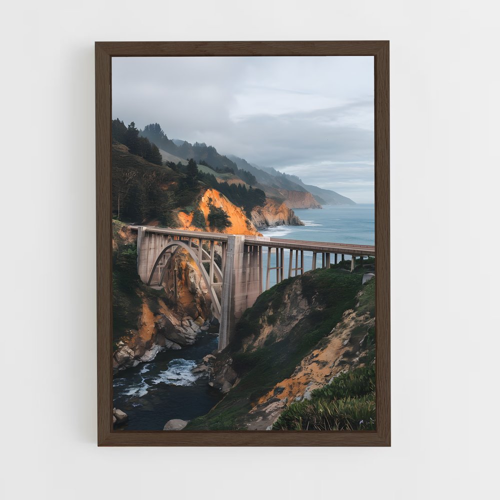 ap-big sur cliffs-3 cadre Bois foncé