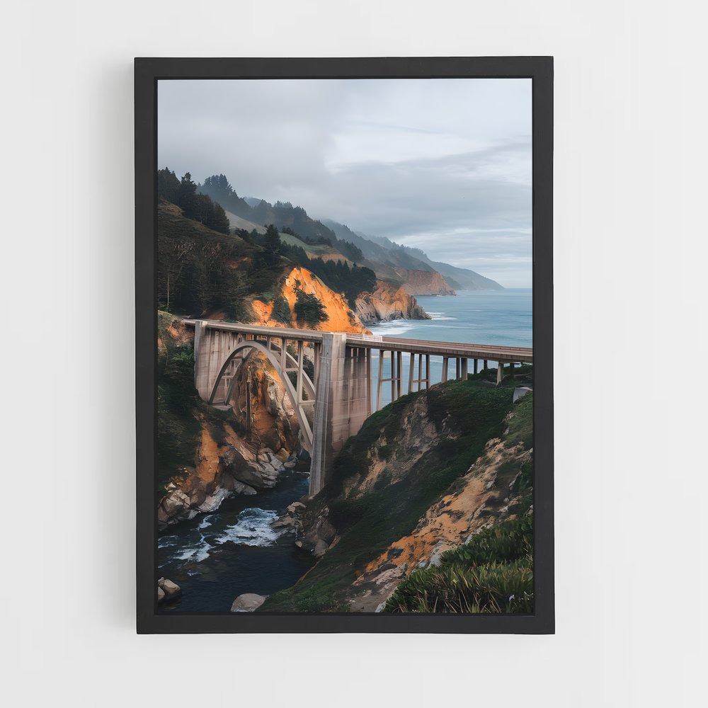ap-big sur cliffs-3 cadre Noir