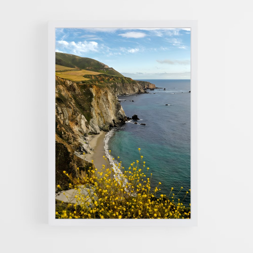 ap-big sur cliffs-4 cadre Blanc