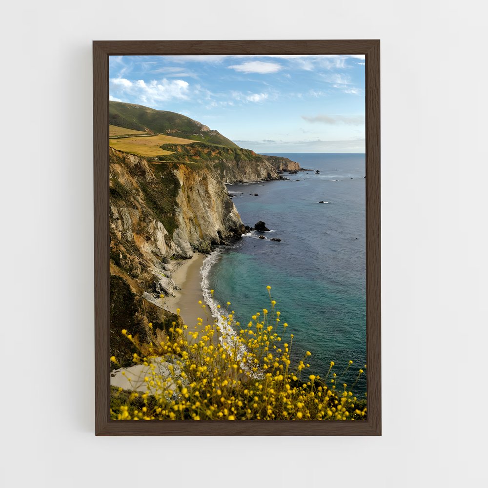 ap-big sur cliffs-4 cadre Bois foncé