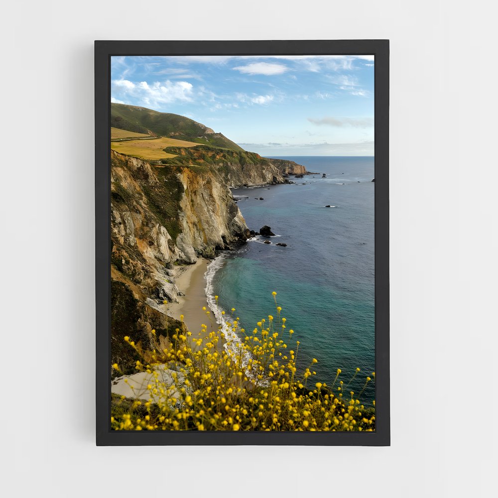ap-big sur cliffs-4 cadre Noir