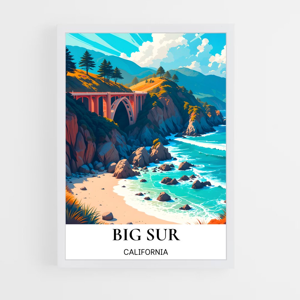 ap-big sur cliffs-5 cadre Blanc