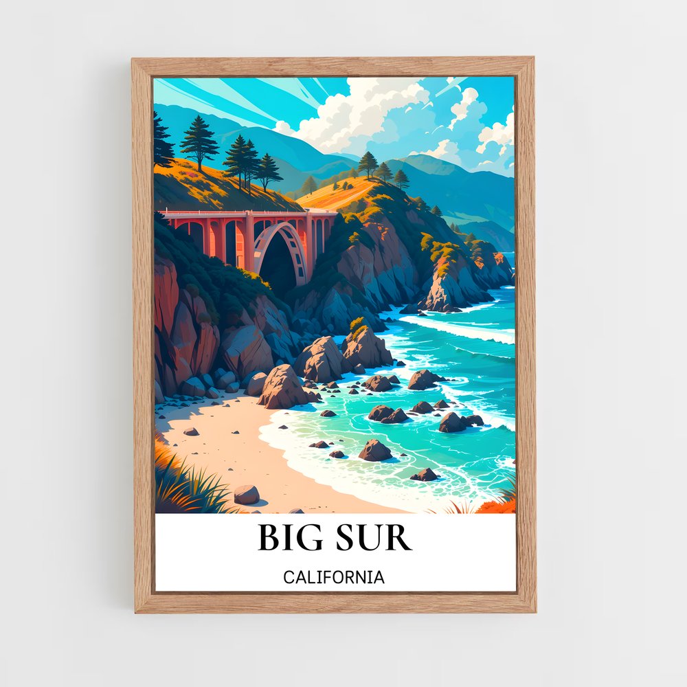 ap-big sur cliffs-5 cadre Bois clair