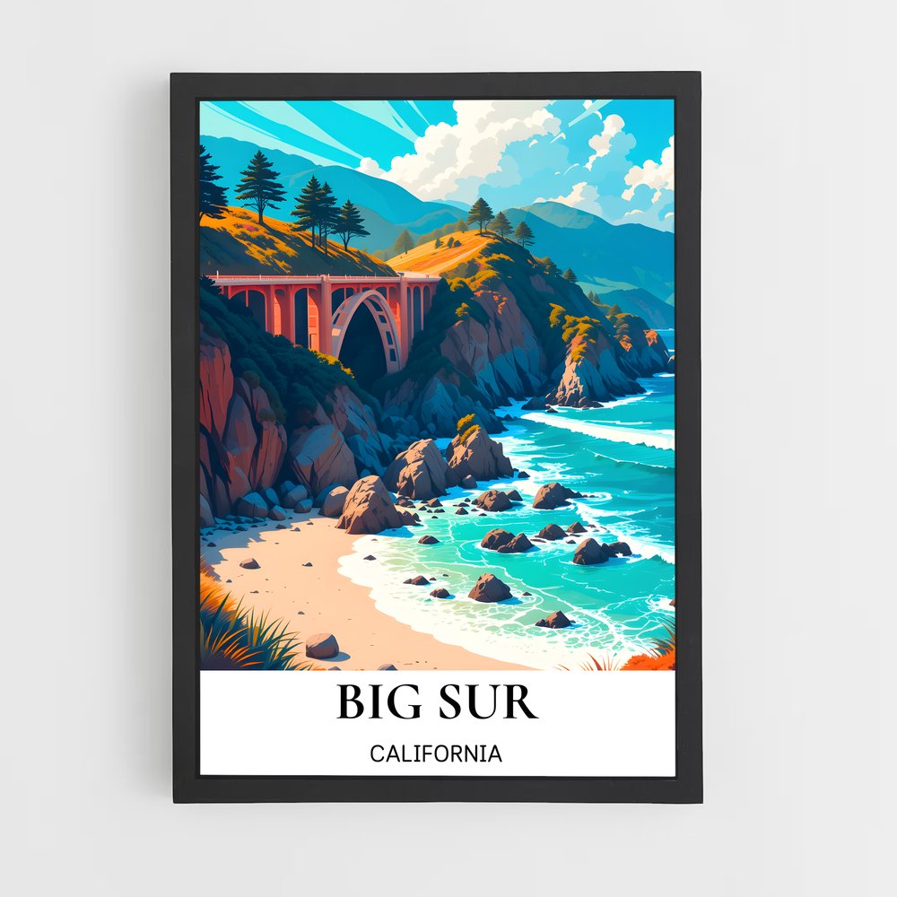 ap-big sur cliffs-5 cadre Noir