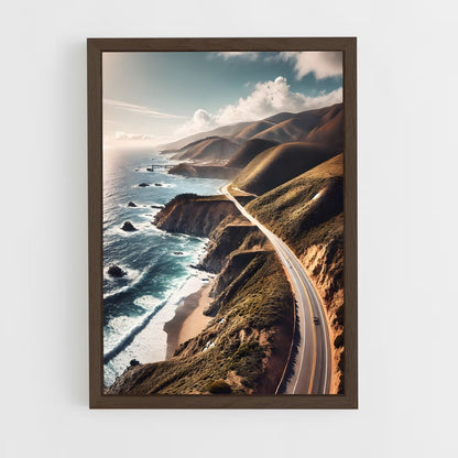 ap-big sur cliffs-6 cadre Bois foncé