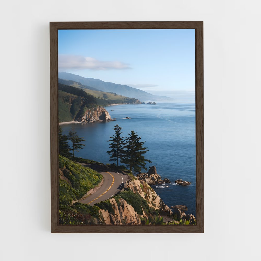 ap-big sur cliffs-8 cadre Bois foncé