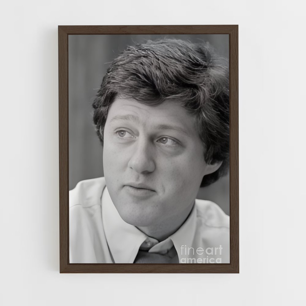ap-bill clinton-4 cadre Bois foncé