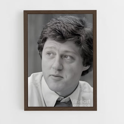 ap-bill clinton-4 cadre Bois foncé