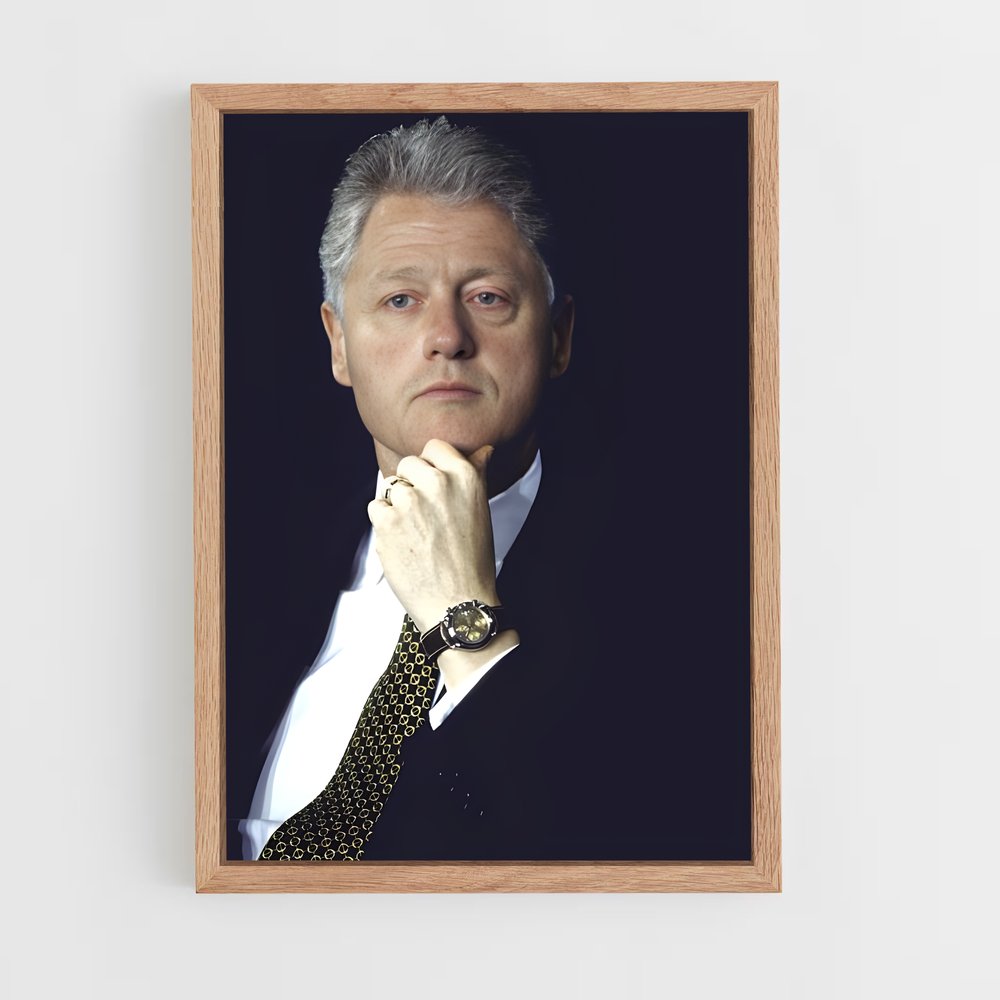 ap-bill clinton-5 cadre Bois clair