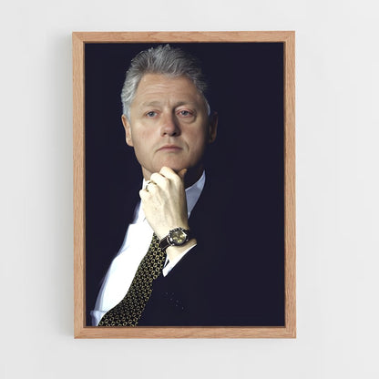 ap-bill clinton-5 cadre Bois clair