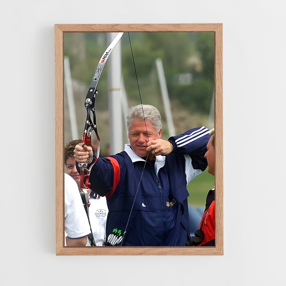 ap-bill clinton-6 cadre Bois clair