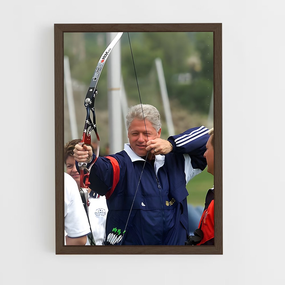 ap-bill clinton-6 cadre Bois foncé
