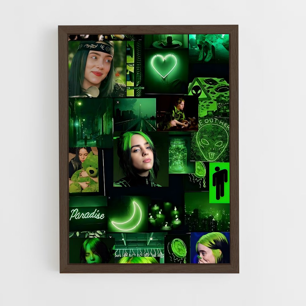 ap-billie eilish-13 cadre Bois foncé