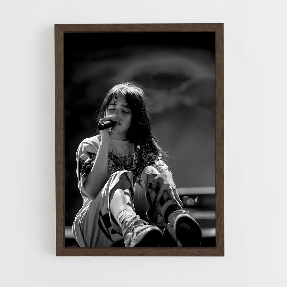 ap-billie eilish-15 cadre Bois foncé