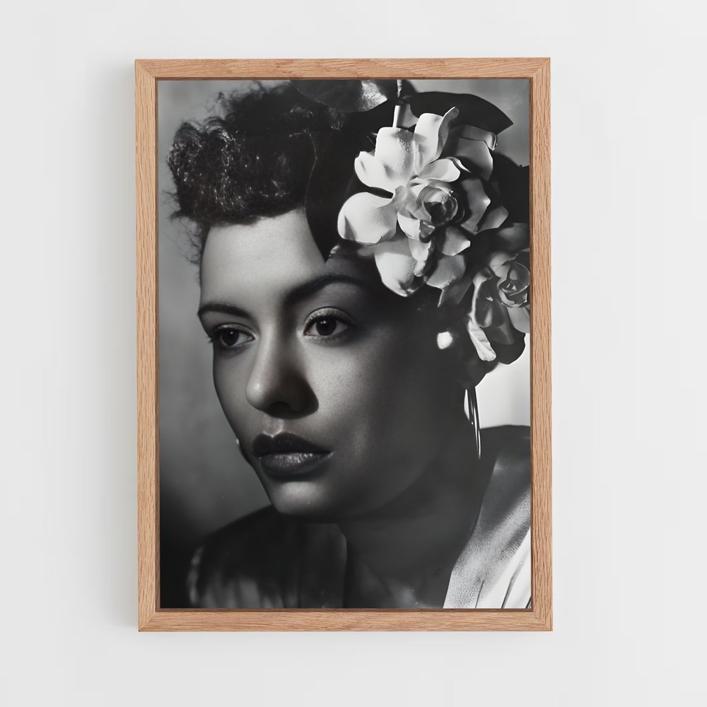 ap-billie holiday-1 cadre Bois clair