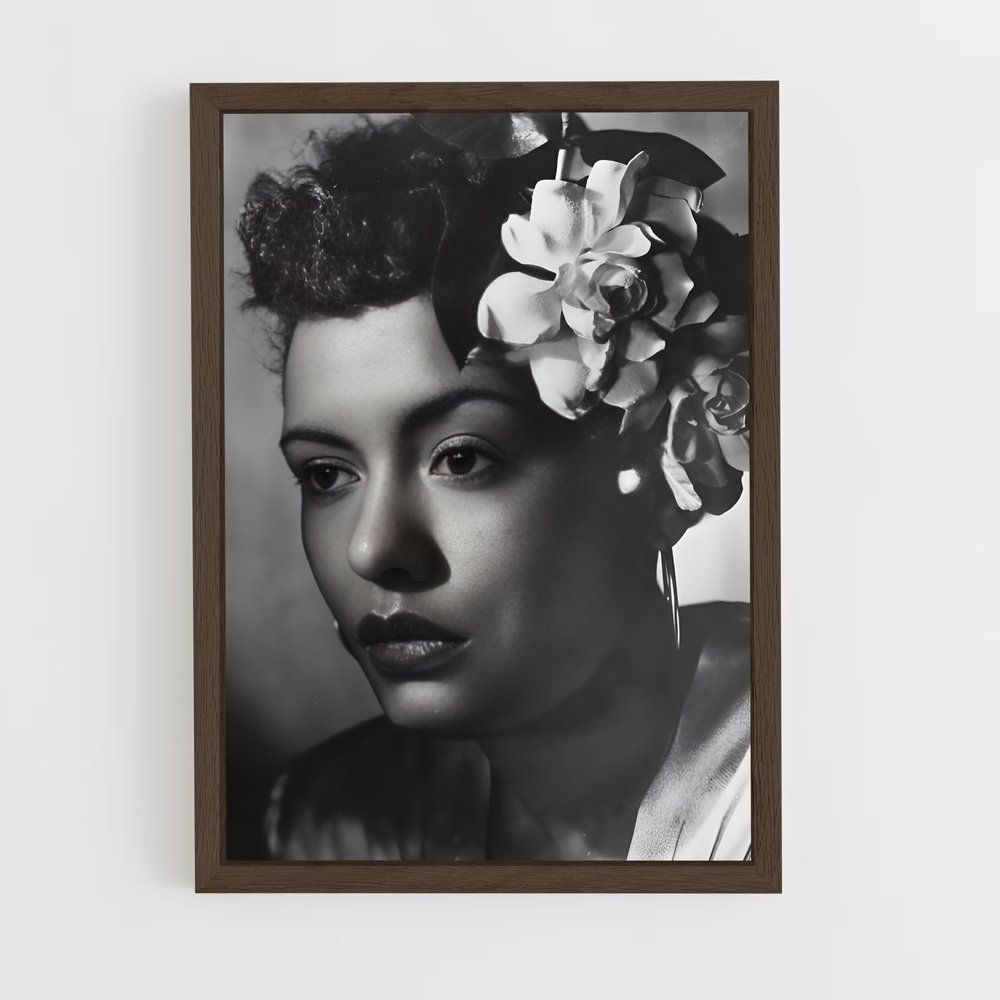 ap-billie holiday-1 cadre Bois foncé