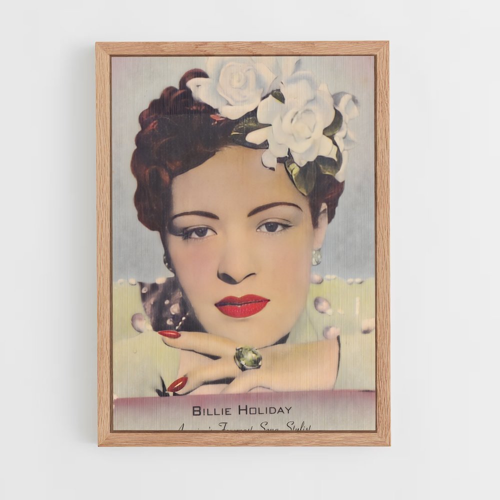 ap-billie holiday-3 cadre Bois clair