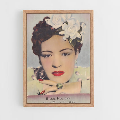 ap-billie holiday-3 cadre Bois clair