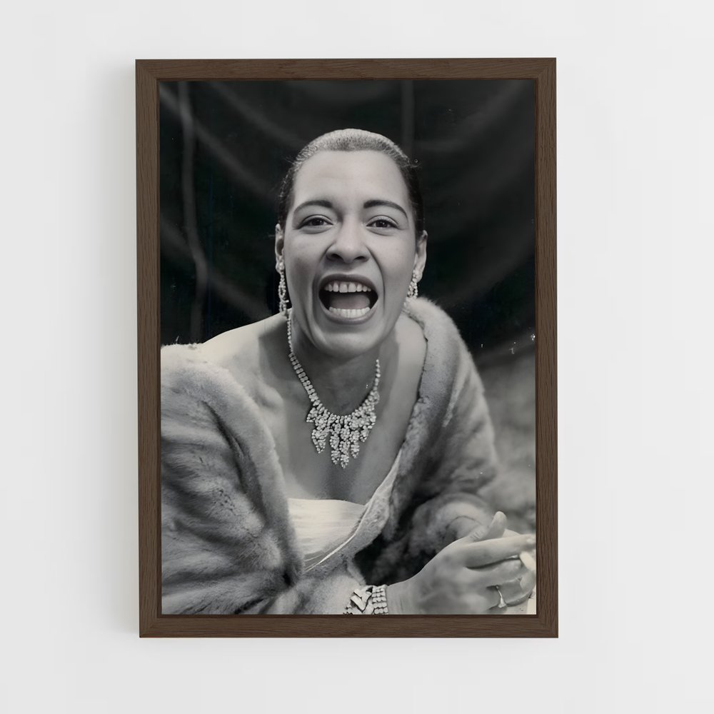 ap-billie holiday-4 cadre Bois foncé