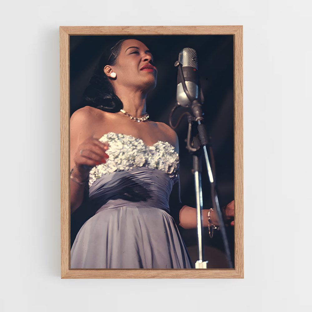 ap-billie holiday-5 cadre Bois clair