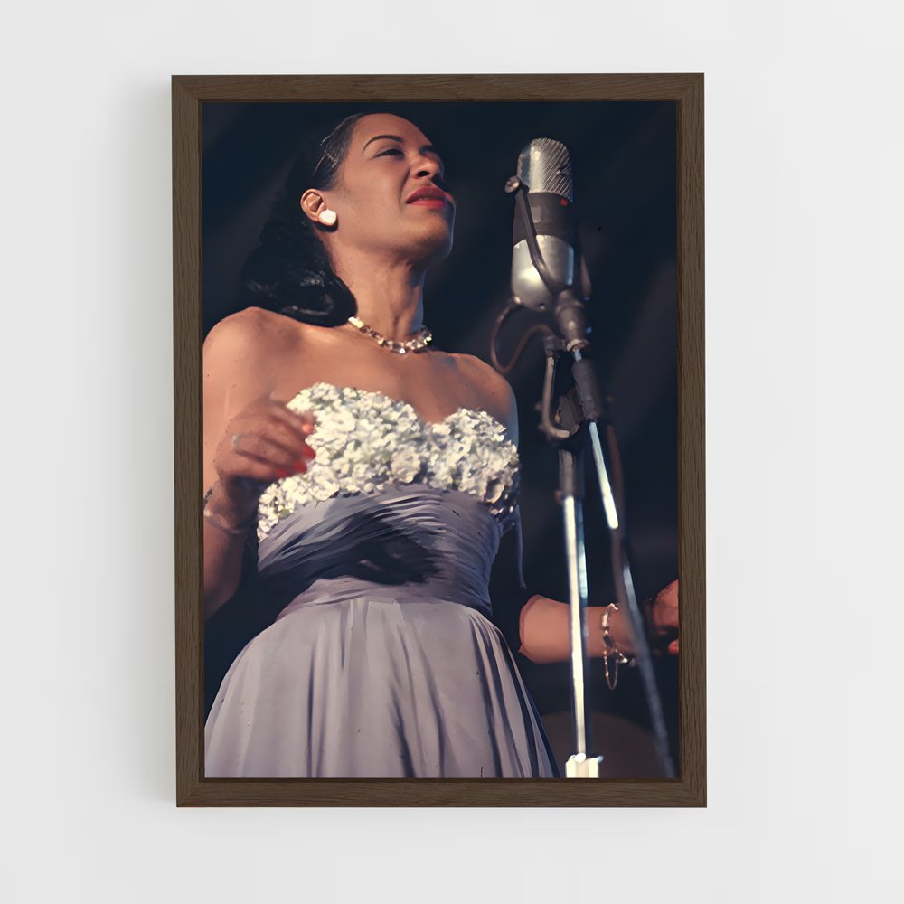 ap-billie holiday-5 cadre Bois foncé