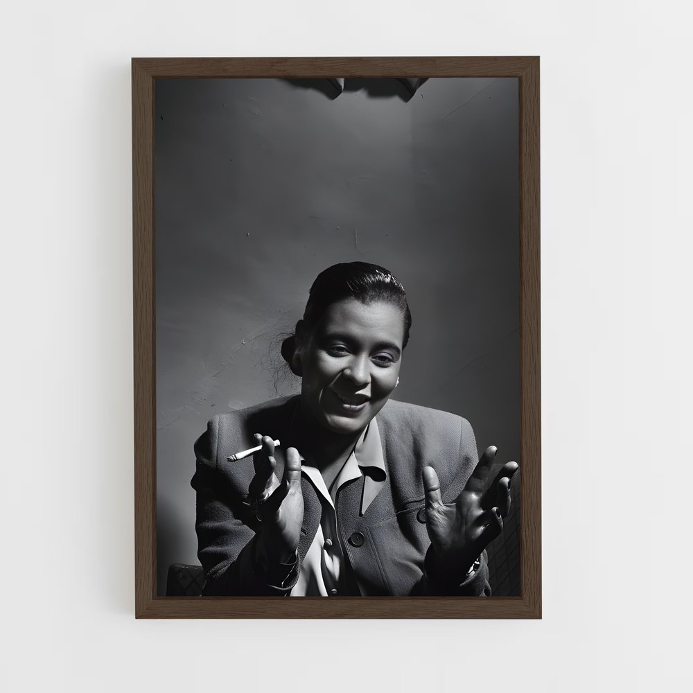 ap-billie holiday-7 cadre Bois foncé