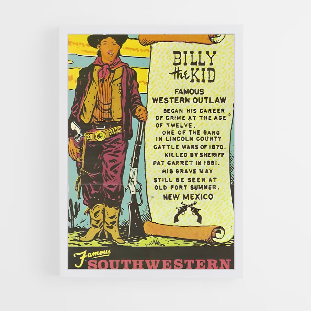 ap-billy the kid-8 cadre Blanc