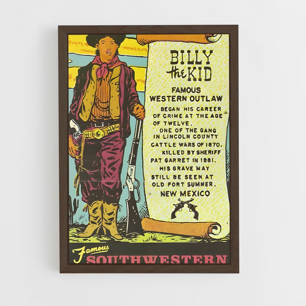ap-billy the kid-8 cadre Bois foncé