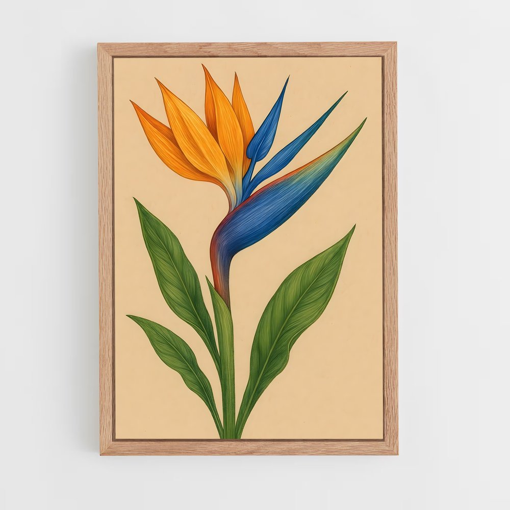 ap-bird of paradise-5 cadre Bois clair