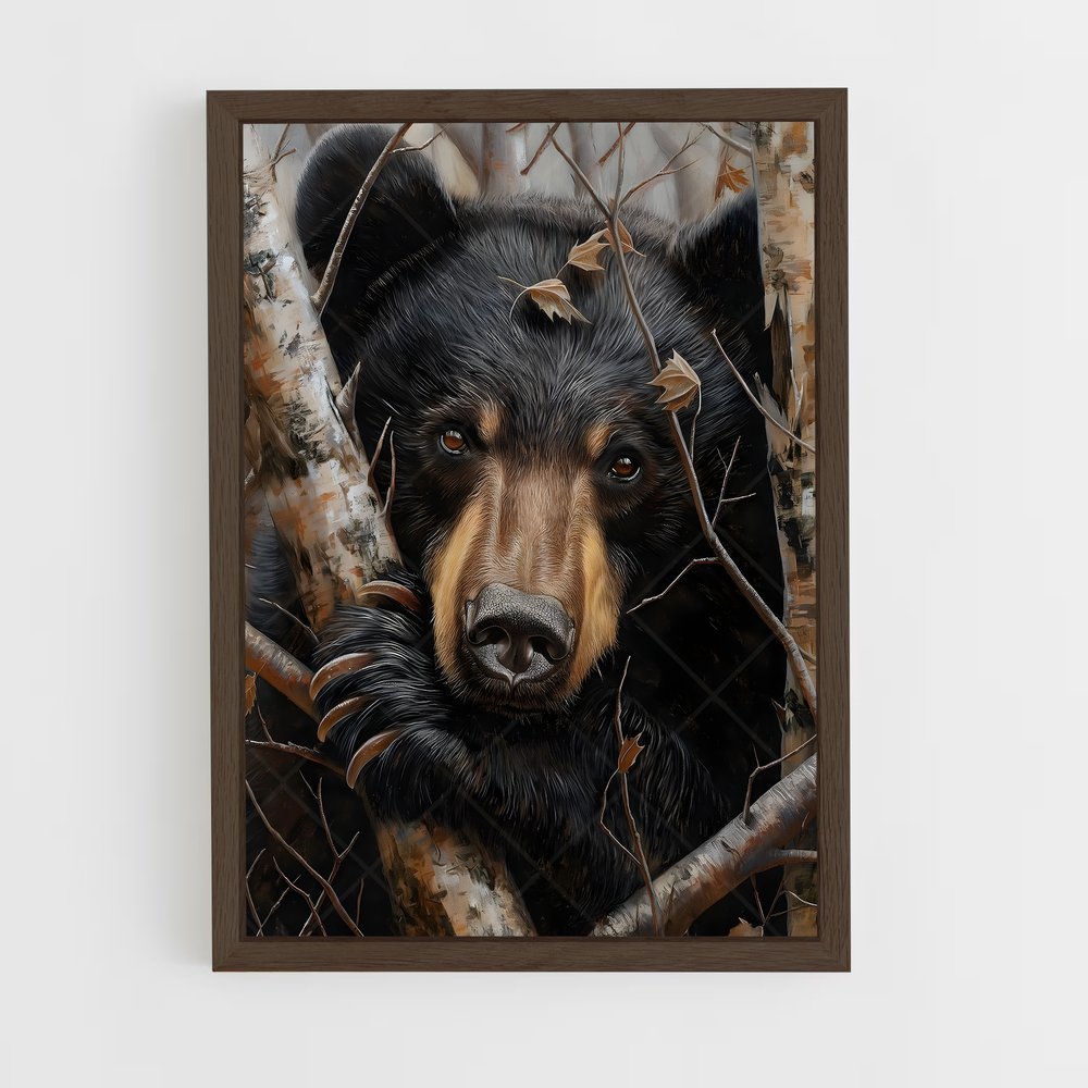 ap-black bear-2 cadre Bois foncé