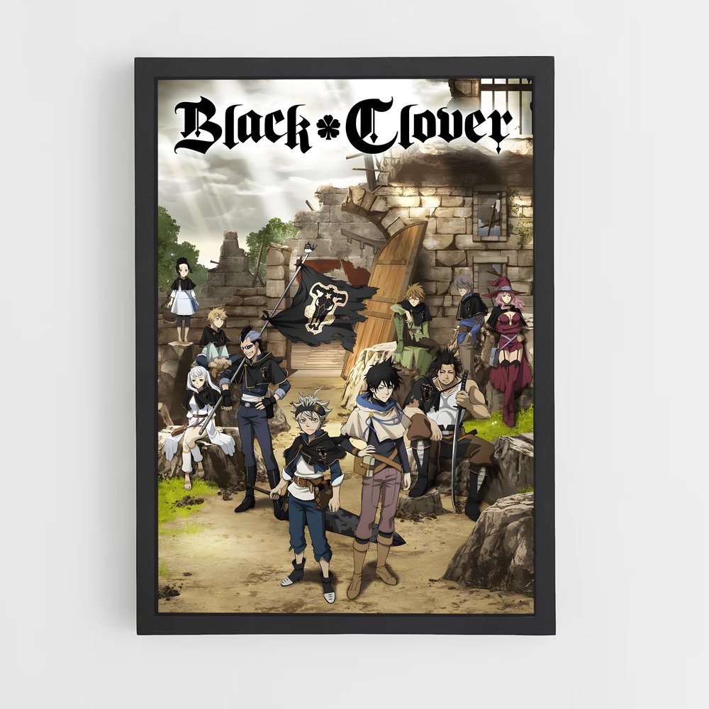ap-black clover-3 cadre Noir