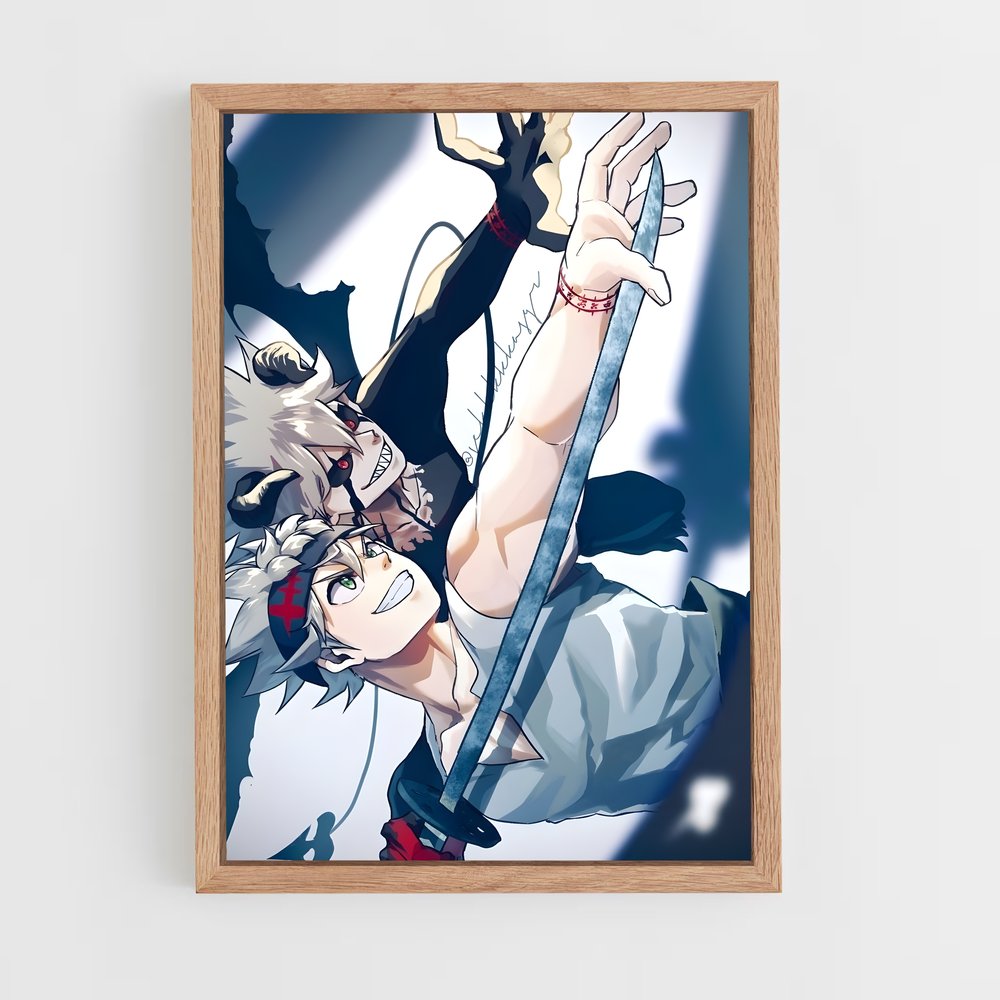 ap-black clover-4 cadre Bois clair