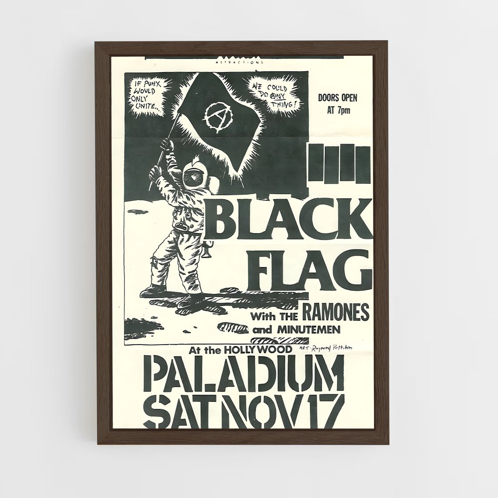 ap-black flag-1 cadre Bois foncé
