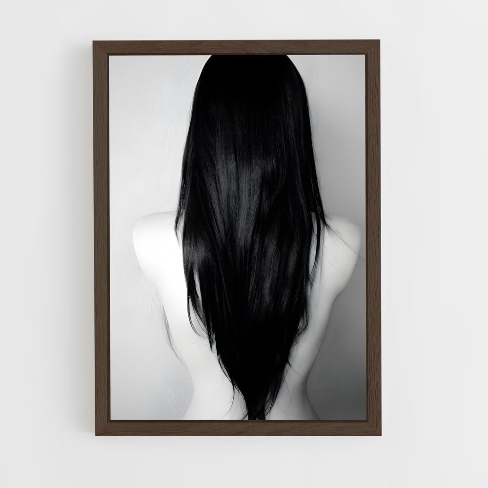 ap-black hair-1 cadre Bois foncé