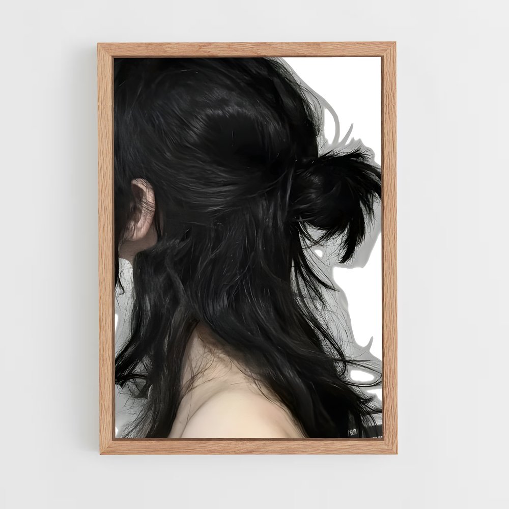 ap-black hair-2 cadre Bois clair