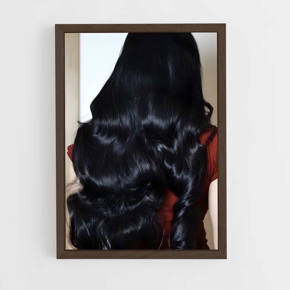 ap-black hair-5 cadre Bois foncé