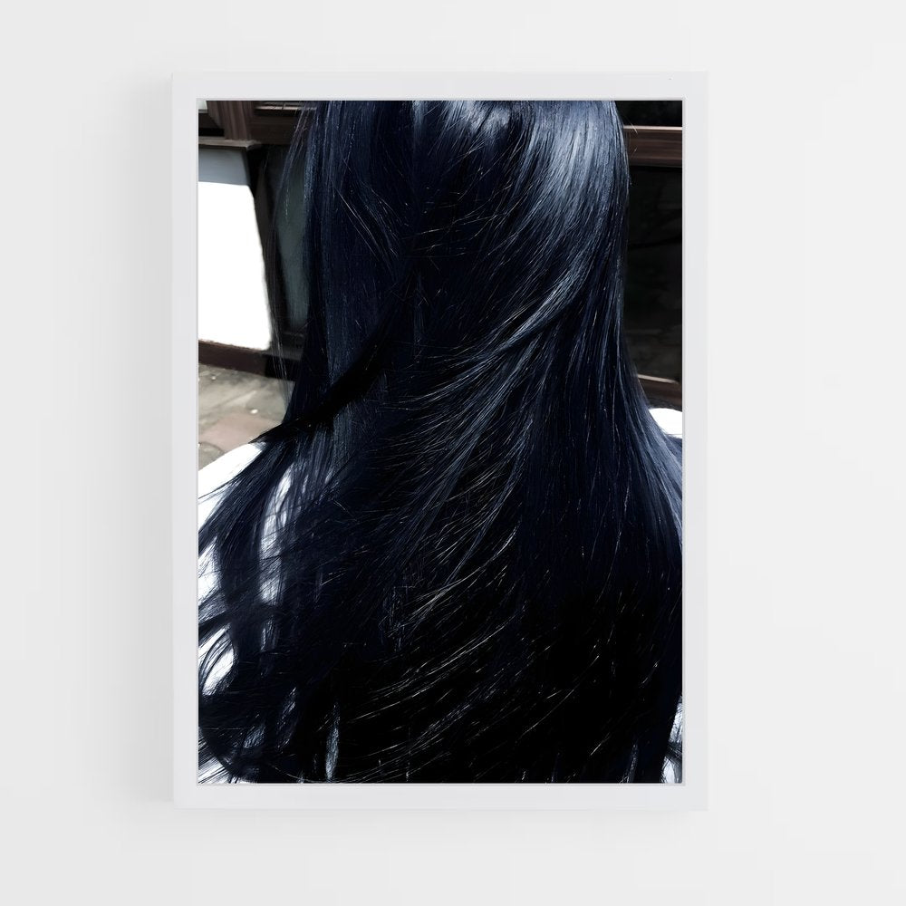 ap-black hair-6 cadre Blanc