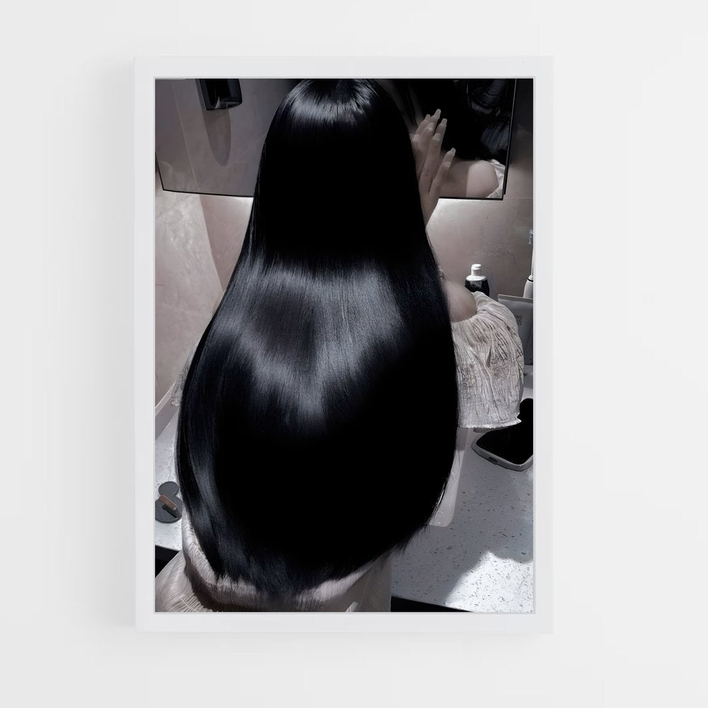 ap-black hair-7 cadre Blanc