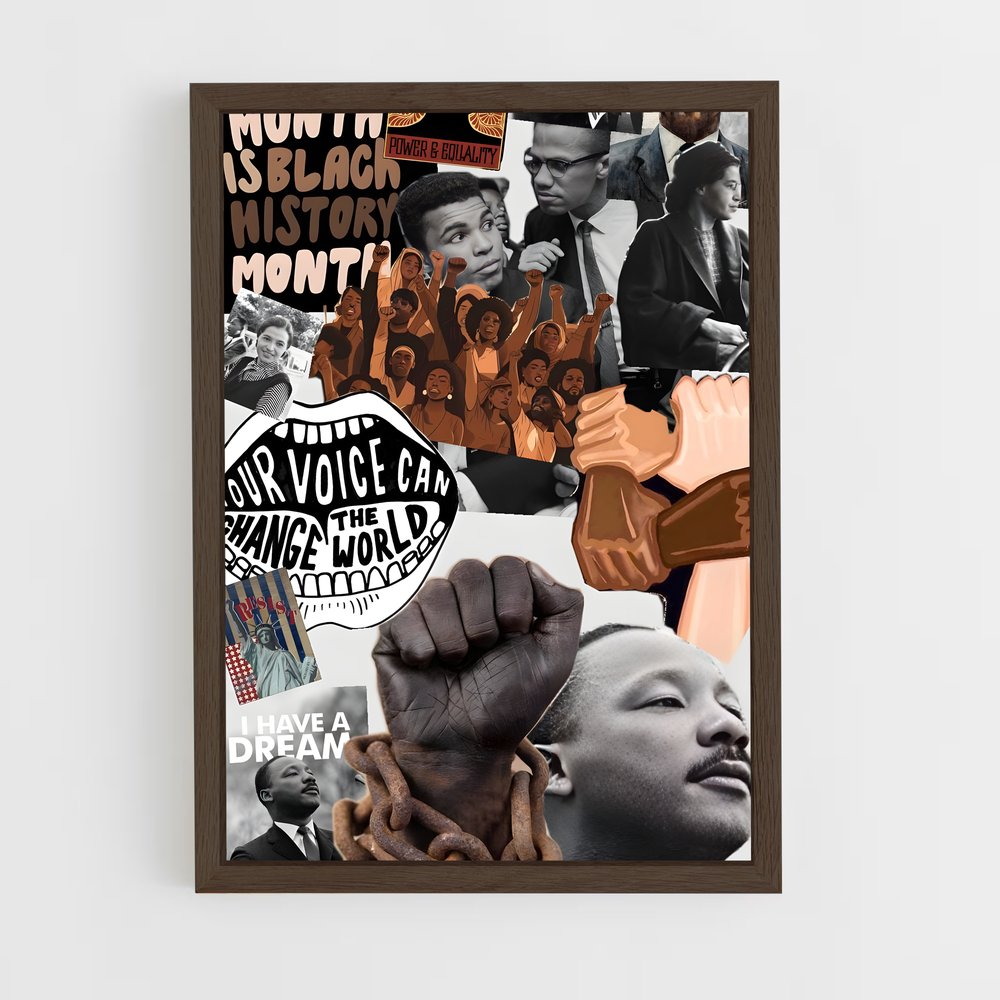 ap-black lives matter-4 cadre Bois foncé