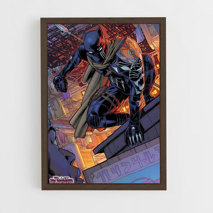 ap-black panther-12 cadre Bois foncé