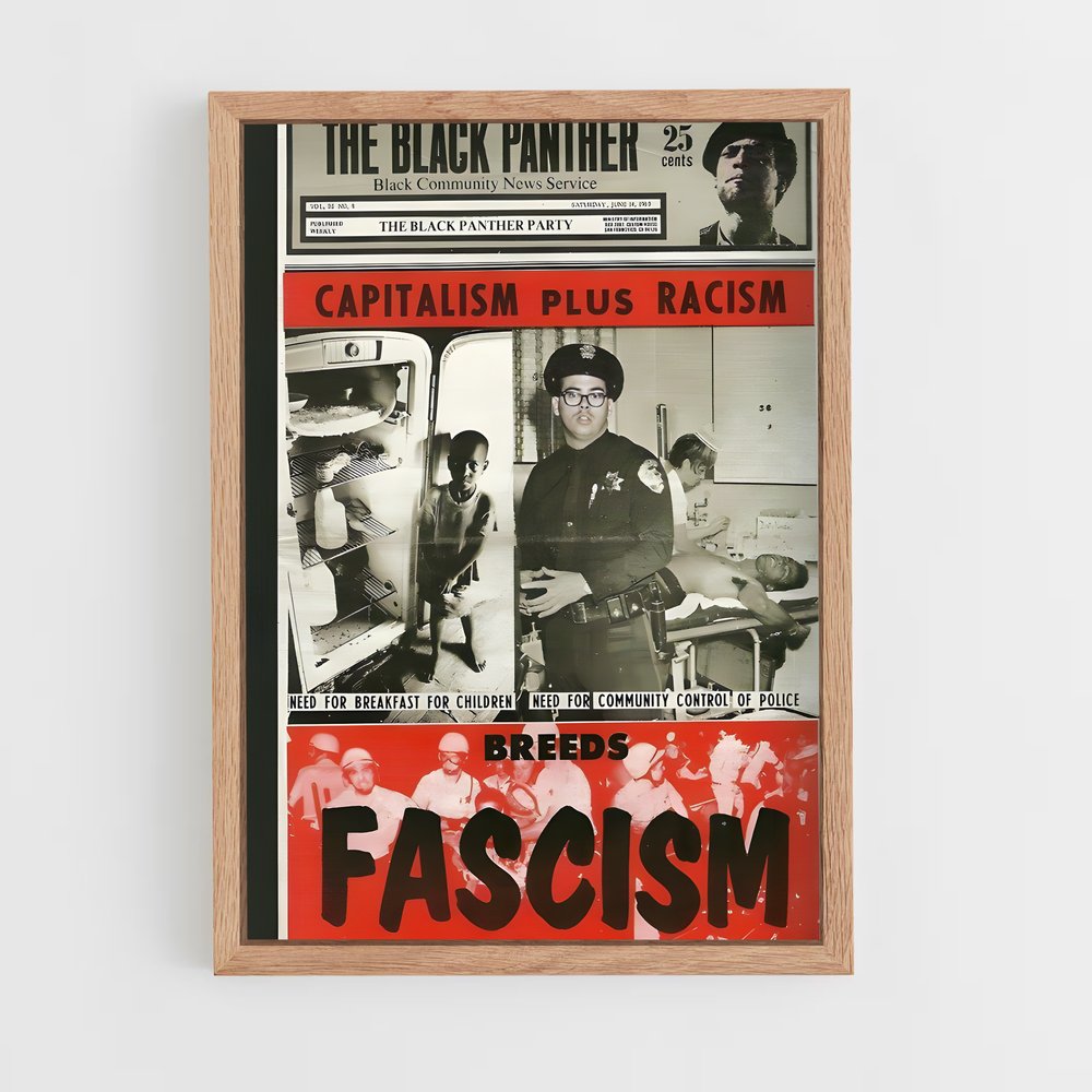 ap-black panther party-1 cadre Bois clair