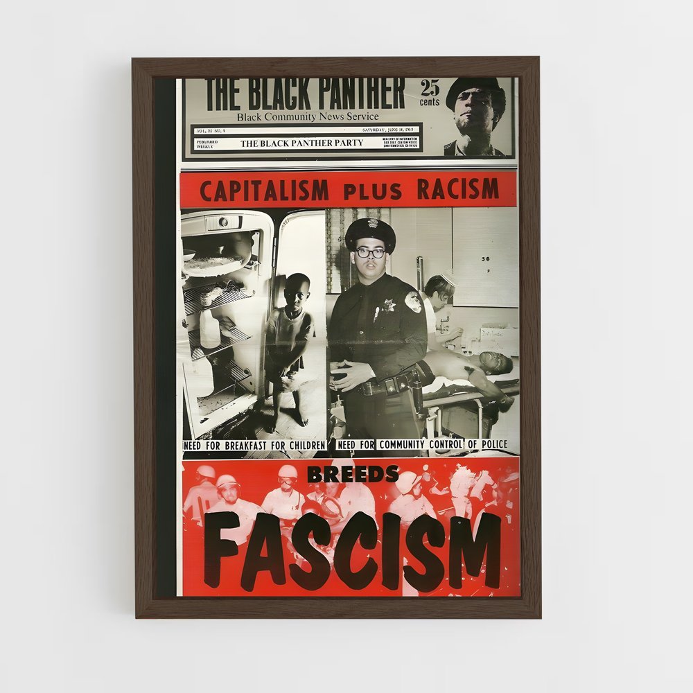 ap-black panther party-1 cadre Bois foncé