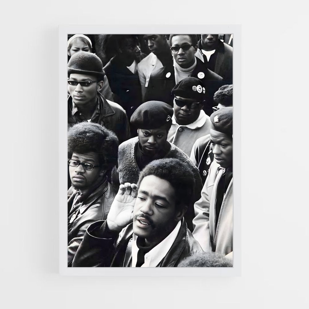 ap-black panther party-4 cadre Blanc