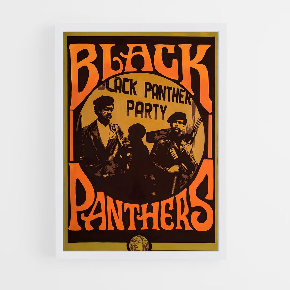 ap-black panther party-5 cadre Blanc