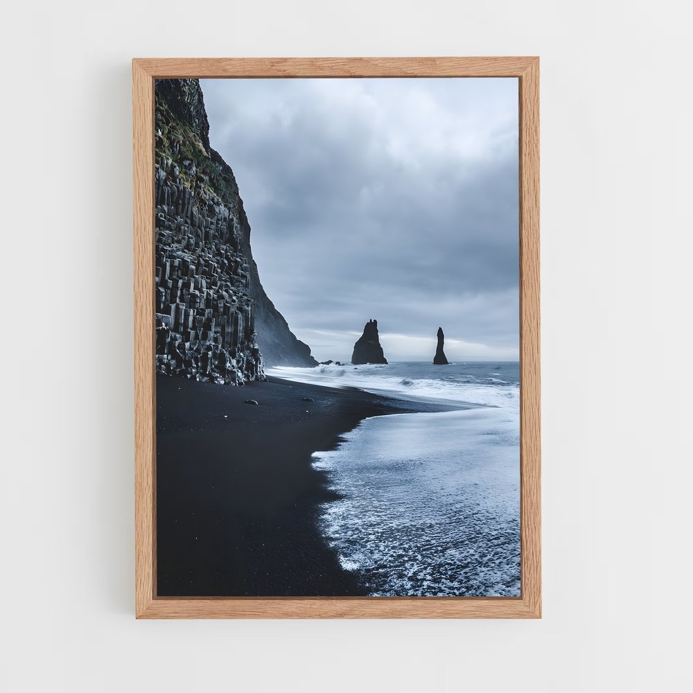 ap-black sand beach-2 cadre Bois clair