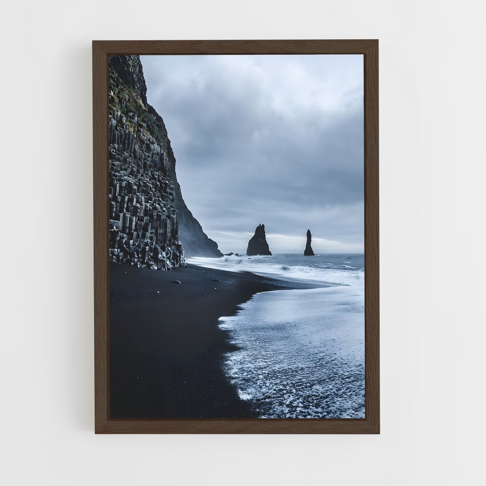 ap-black sand beach-2 cadre Bois foncé