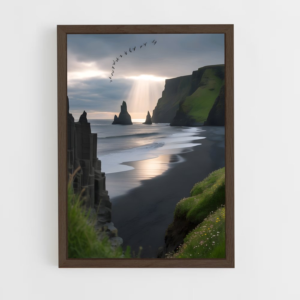 ap-black sand beach-5 cadre Bois foncé