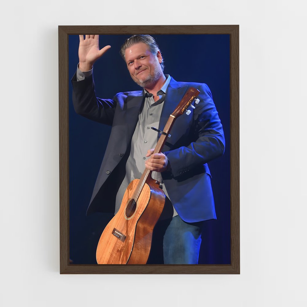 ap-blake shelton-1 cadre Bois foncé